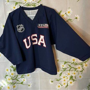 vintage navy blue logo v neck long dolman sleeve ladies jersey